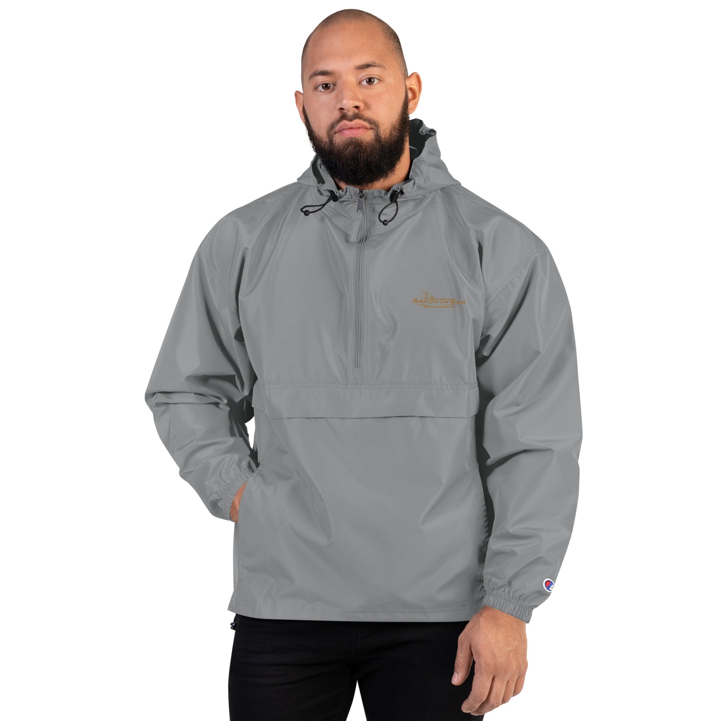 Embroidered “ Boone’s Slot Car Garage “Champion Packable Jacket