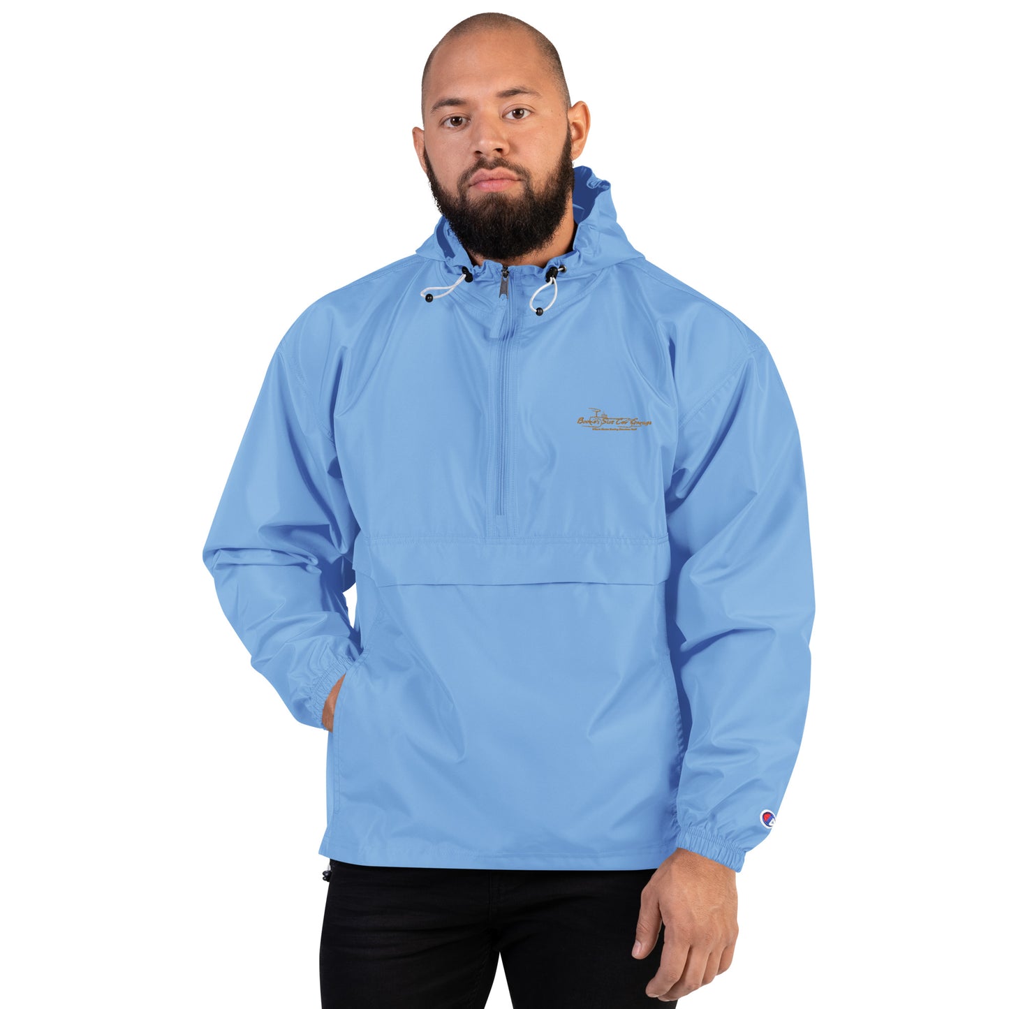 Embroidered “ Boone’s Slot Car Garage “Champion Packable Jacket