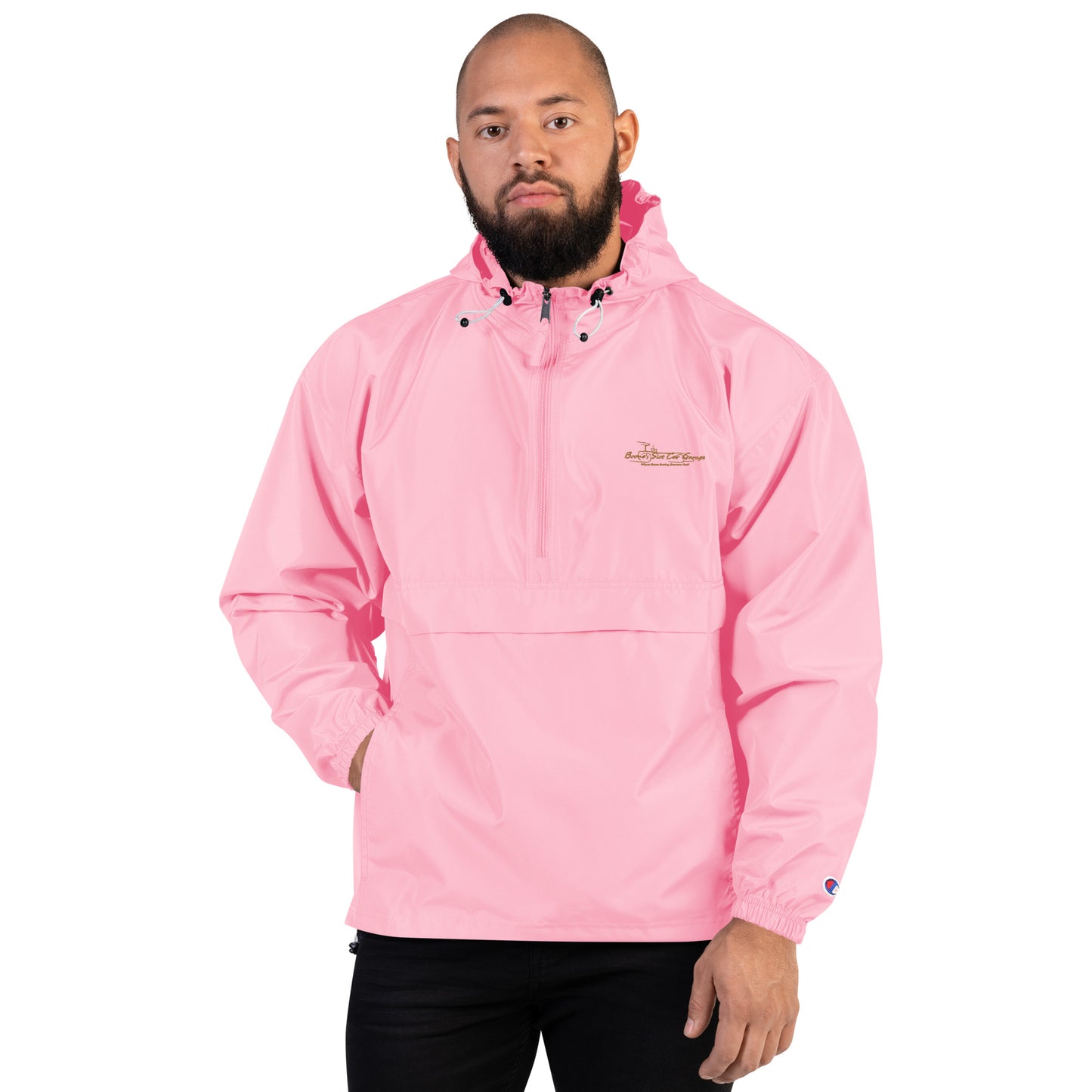 Embroidered “ Boone’s Slot Car Garage “Champion Packable Jacket