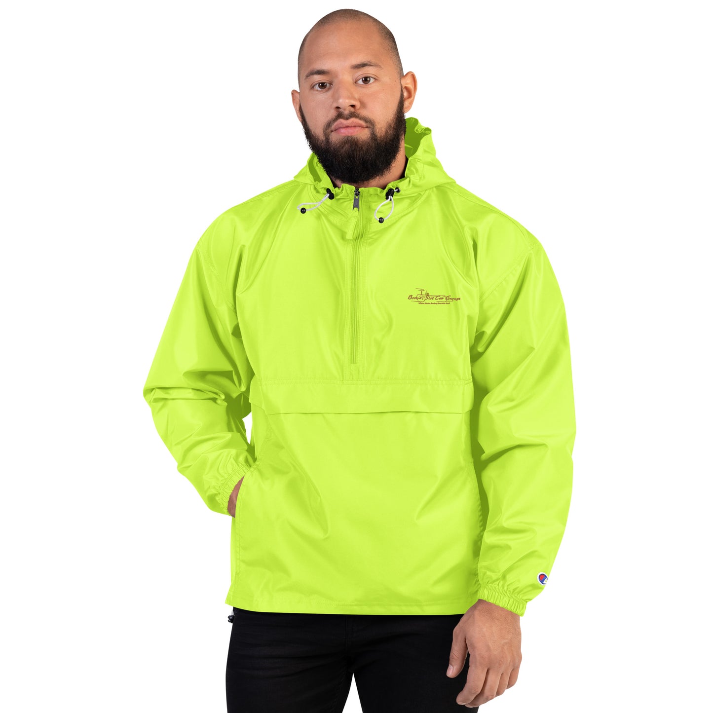 Embroidered “ Boone’s Slot Car Garage “Champion Packable Jacket