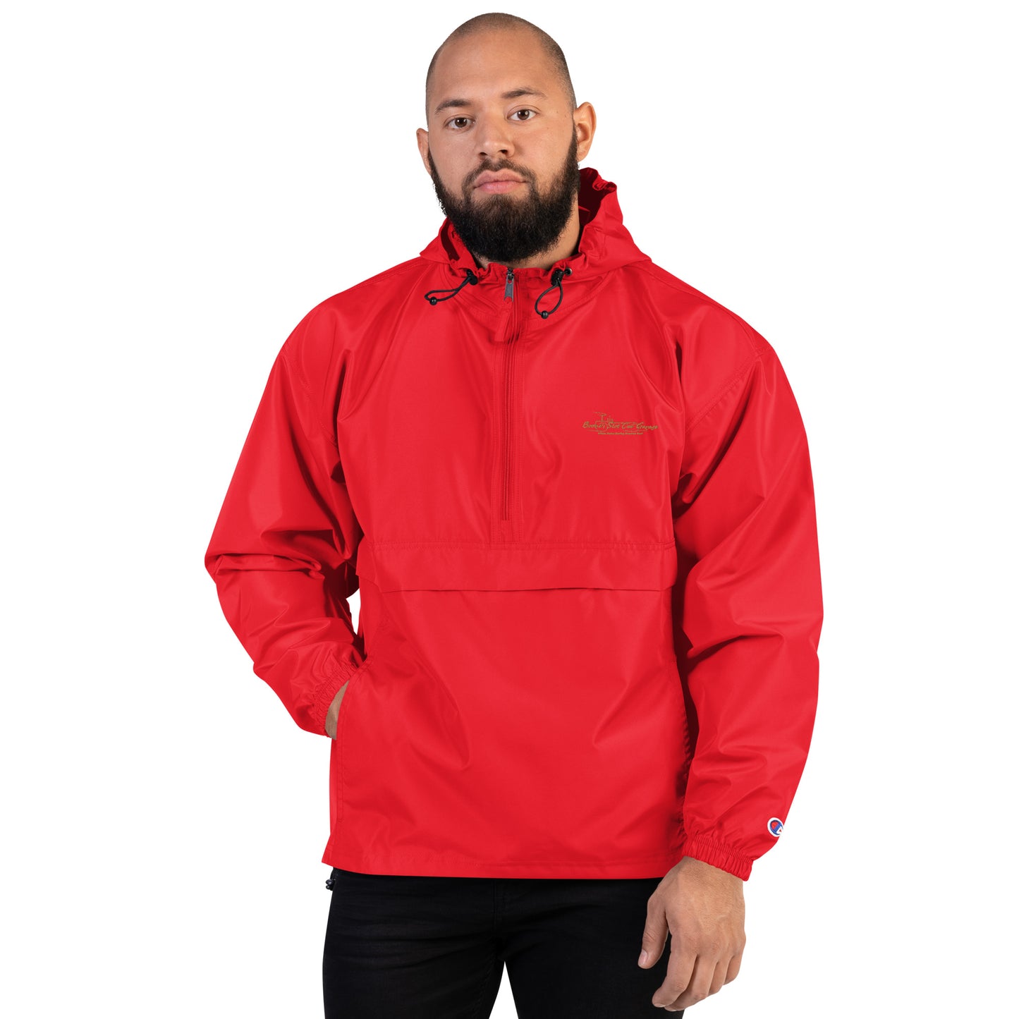Embroidered “ Boone’s Slot Car Garage “Champion Packable Jacket