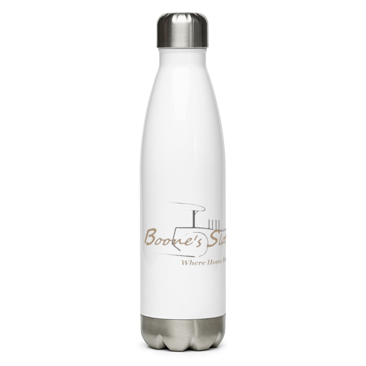 “ Boone’s Slot Car Garage“ Stainless steel water bottle