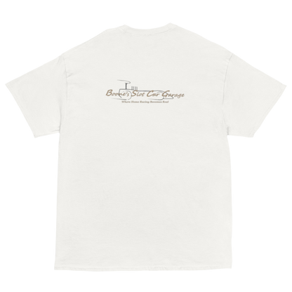 “ Boone’s Slot Car Garage “ logo tee black / white