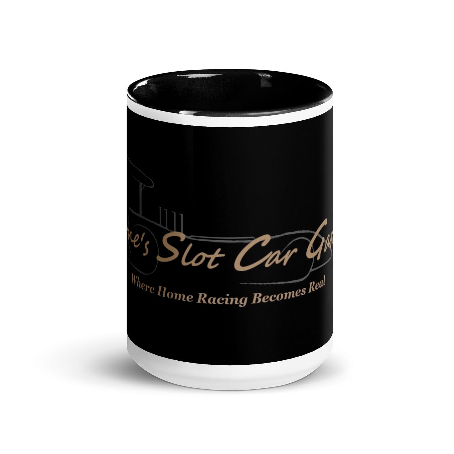 “Boone’s Slot Car Garage “ Logo Two Tone Mug