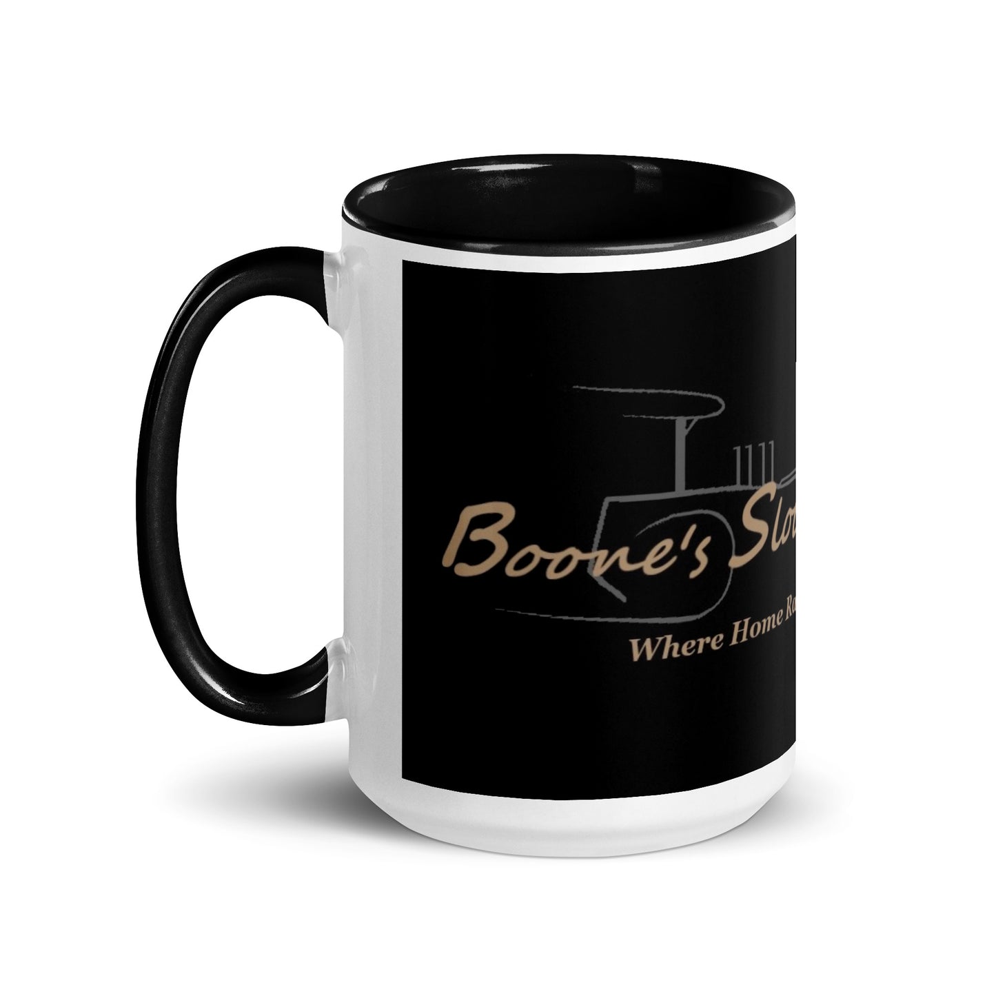 “Boone’s Slot Car Garage “ Logo Two Tone Mug